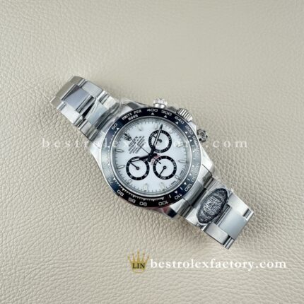 Clean Factory Rolex Daytona 126500LN-0001 Panda | Mostrador Branco Subdiais Pretos | Movimento 4131 | Padrão Caracol Perfeito