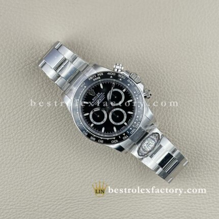 Clean Factory Rolex Daytona 126500LN-0002 Mostrador Preto | Aro Cerâmico Preto | Movimento 4131 | Luxo Stealth