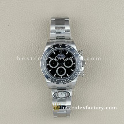 Clean Factory Rolex Daytona 126500LN-0002 Mostrador Preto | Aro Cerâmico Preto | Movimento 4131 | Luxo Stealth