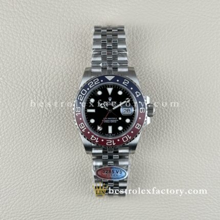Clean Factory Rolex GMT Master II 126710BLRO | Bezel Pepsi V3 | Pulseira Oyster
