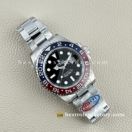 Clean Factory Rolex GMT Master II 126710BLRO | Bezel Pepsi V3 | Aço 904L