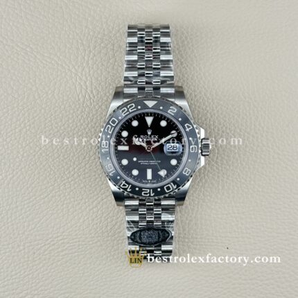 Clean Factory Rolex GMT-Master II “Bruce Wayne” | 126710GRNR | Bisel Preto Cinza