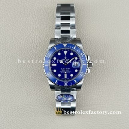 Clean Factory Rolex Submariner 116619LB | 40mm Smurf Ouro Branco | Melhor Relógio Réplica