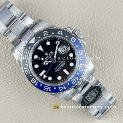Clean Factory Rolex GMT-Master II 126710BLNR | Bezel Batman V3 | Pulseira Oyster