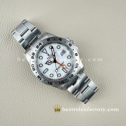 Rolex Explorer II 226570 Branco Polar – Réplica Clean Factory Super Clone GMT 42mm