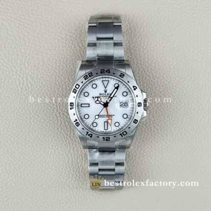 Rolex Explorer II 226570 Branco Polar – Réplica Clean Factory Super Clone GMT 42mm