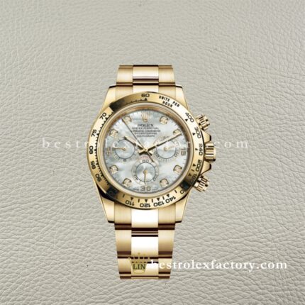 Rolex Daytona 116508-0007 Mother of Pearl Diamond – Clean Factory Super Clone de Luxo