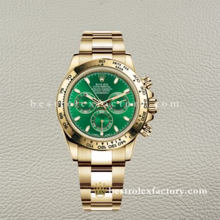 Rolex Daytona 116508 John Mayer Green Dial – Clean Factory Super Clone Ouro Amarelo
