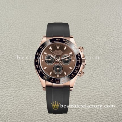 Rolex Daytona 116515LN-0041 Ouro Everose Mostrador Chocolate Oysterflex – Clean Factory Super Clone