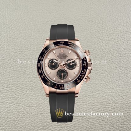 Rolex Daytona 116515LN-0059 Ouro Everose Mostrador Sundust Oysterflex – Clean Factory Super Clone