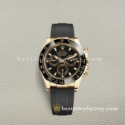 Rolex Daytona 116518LN-0035 Replica Super Clone Clean Factory Oro Amarillo y Esfera Negra