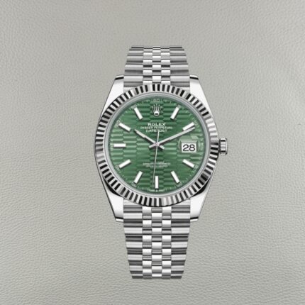 Rolex Datejust 126334-0030 Mostrador Verde Canelado Super Clone Clean Factory