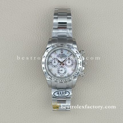 Rolex Daytona 116509-0064 Madrepérola com Diamantes – Clean Factory Super Clone