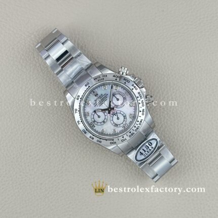 Rolex Daytona 116509-0064 Madrepérola com Diamantes – Clean Factory Super Clone