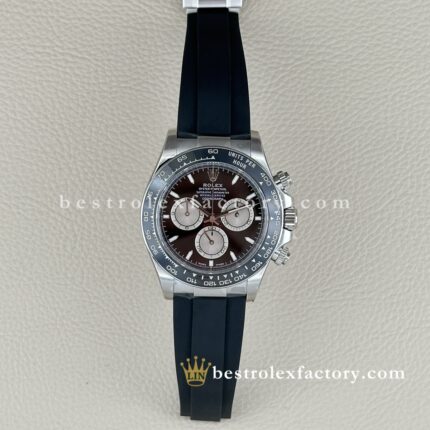 Rolex Daytona 126519LN Reverse Panda Mostrador Preto – Réplica Clean Factory Super Clone
