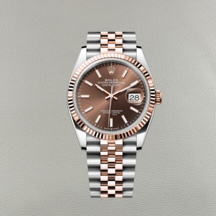 Rolex Datejust 126231-0043 Super Clone – Mostrador Chocolate Sunburst com Ouro Everose