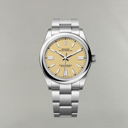Rolex Oyster Perpetual 134300-0007 Mostrador Bege – Clean Factory Super Clone Replica