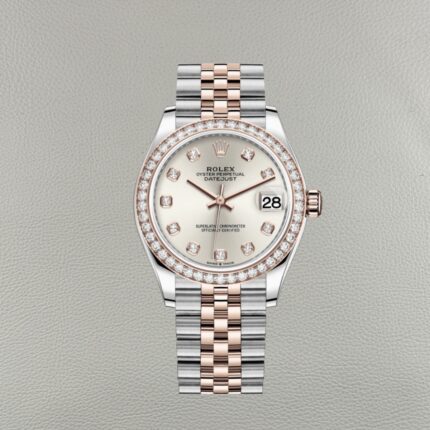 Clean Factory Lady Datejust 278381RBR-0016 – Silver Dial & Diamond Bezel